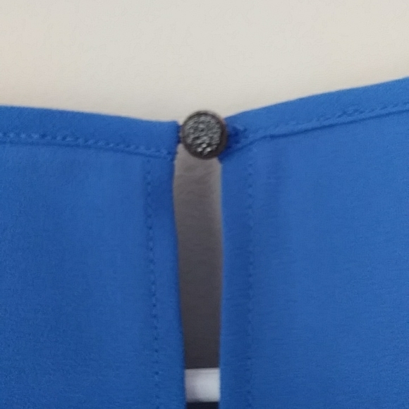 Vince Camuto Pleated Wide Leg Gaucho Jumpsuit 10 Blue - Picture 10 of 16